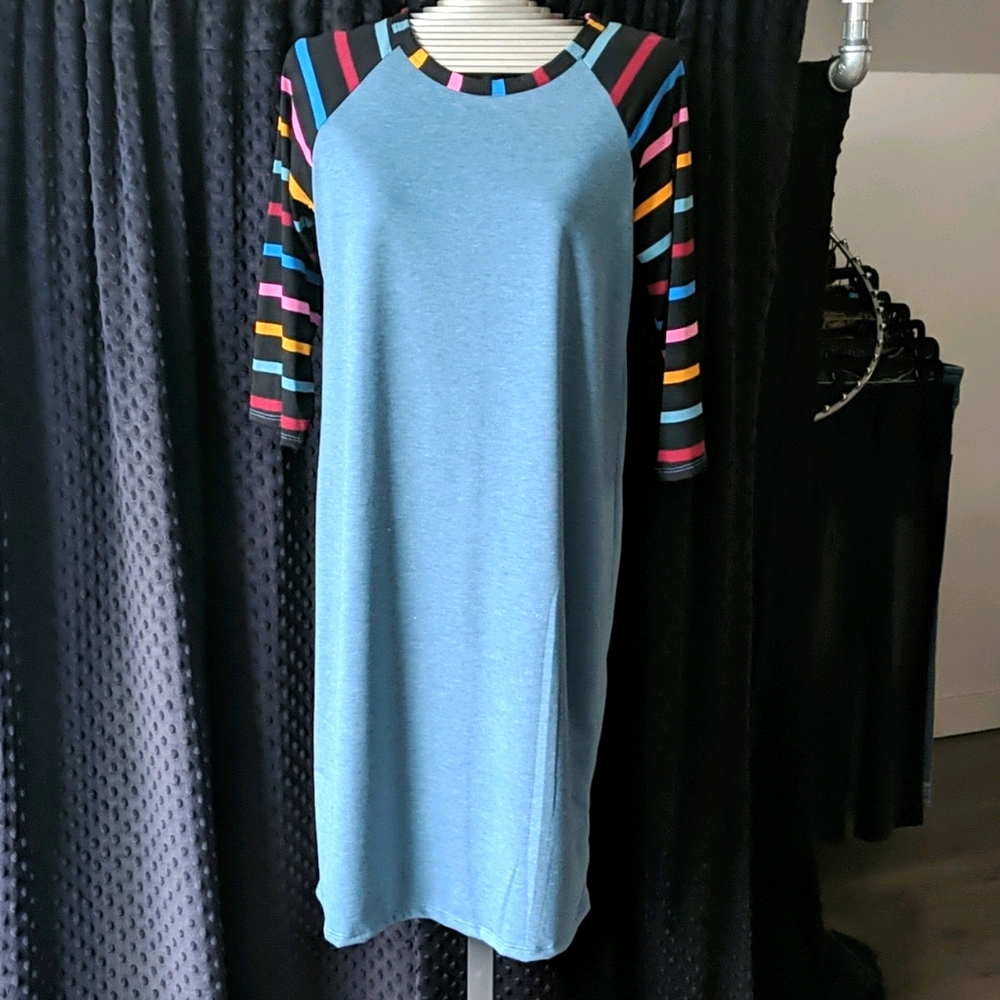 Teal tshirt dress